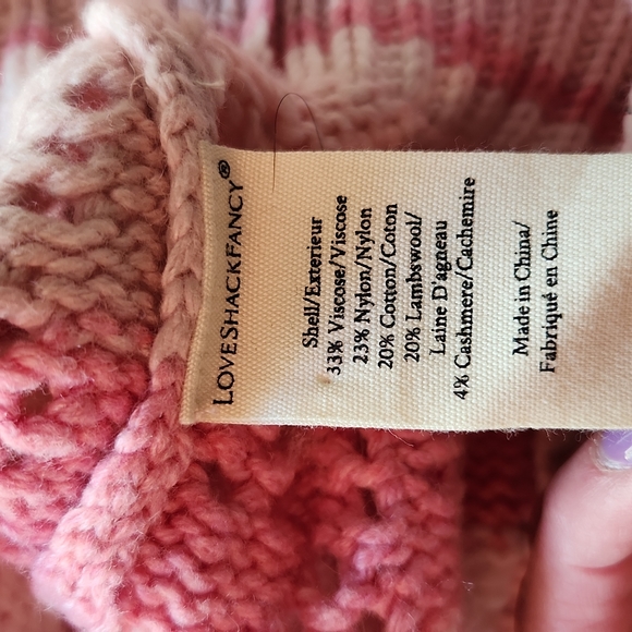 LoveShackFancy Brody Oversized Pink Stripe Cardigan extra large - Picture 9 of 12